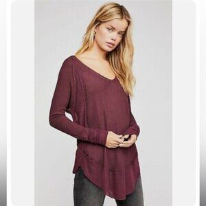 Free People Waffle Knit Long Sleeve  Medium